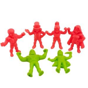 Wendy’s Kids Meal Toys 2023 DC Comics Super Heroes Figures Lot of 6 Neon Colors